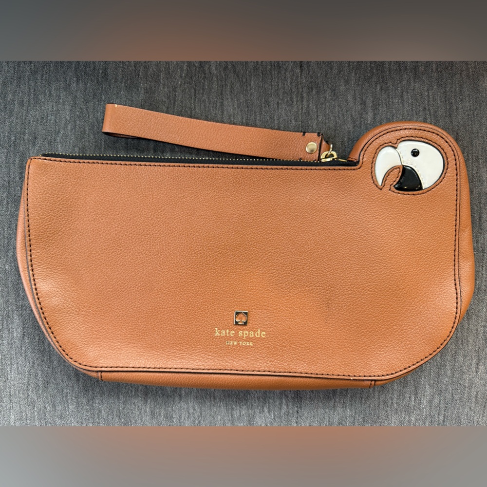Kate Spate Macaw Parrot Leather Clutch - Picture 2 of 16